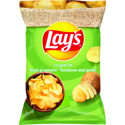 Lay's Chips Cu Gust De Rosii Si Usturoi 125g