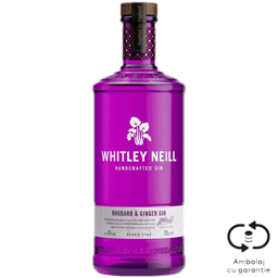 Whitley Neill Gin Cu Aroma De Rubarba Si Ghimbir 0.7l