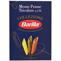 Barilla Paste Fainoase Penne Tricolore Mezze 500g
