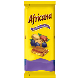 Africana Ciocolata Cu Lapte, Stafide Si Arahide 80g