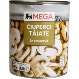 Mega Ciuperci Taiate In Conserva 800g