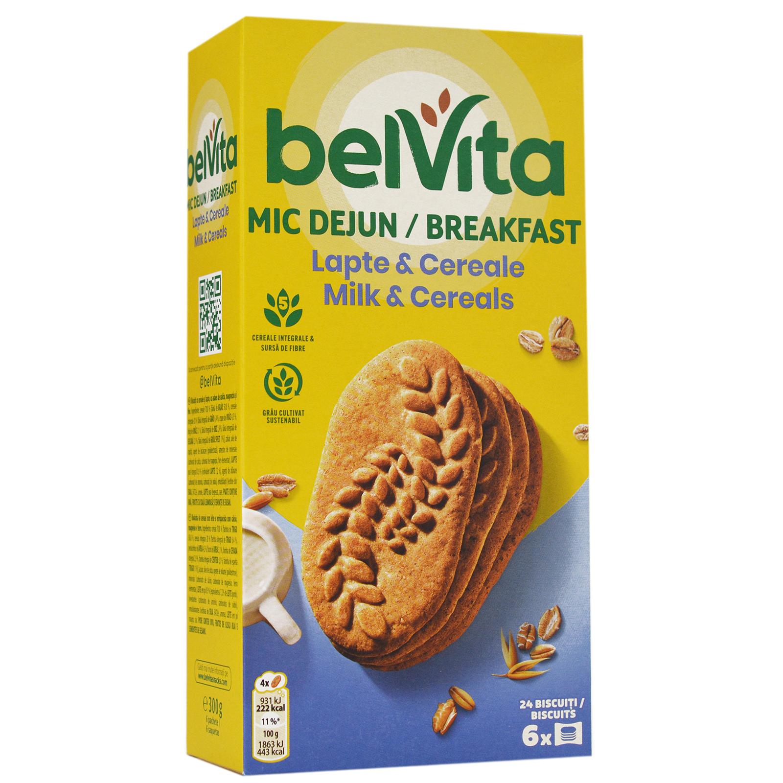 Biscuiti cu lapte si cereale 300g