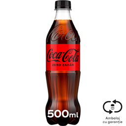 Coca-cola Zero Zahar Bautura Racoritoare Carbogazoasa 0.5l
