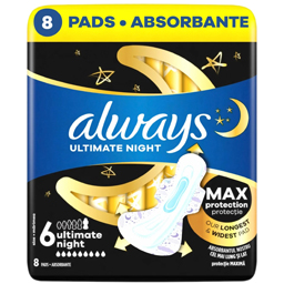 Always Absorbante Periodice Ultimate Night, 8 Bucati