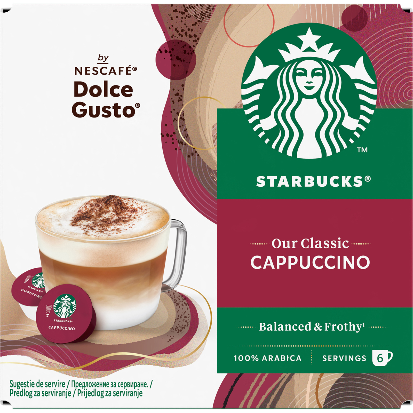 Cafea Cappuccino, 2x6 capsule