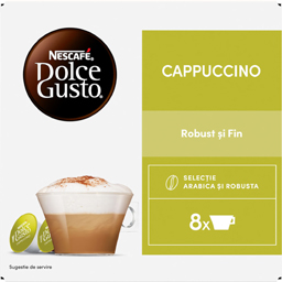 Nescafe Cafea Cappuccino, 8 Bauturi, 16 Capsule