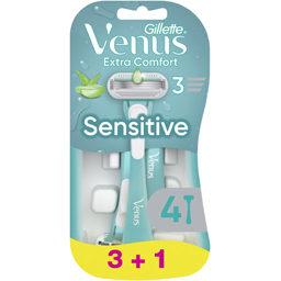 Gillette Aparat De Ras Cu 3 Lame, Sensitive, 3+1 Bucati