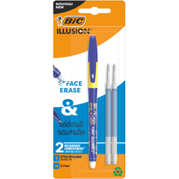 Bic Roller Cu Gel Termosensibil, Varf Mediu 0.7 Mm, Cerneala Albastra + 2 Rezerve