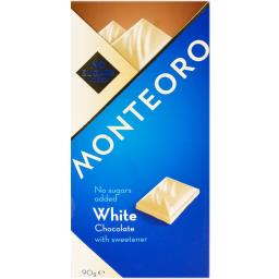 Monteoro Ciocolata Alba Cu Indulcitor 90g