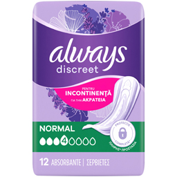Always Discreet Absorbante Pentru Pierderi Urinare, Normal, 12 Bucati