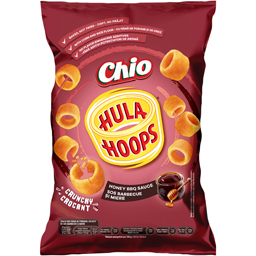 Chio Hula Hoops Snack Din Faina De Porumb, Cu Gust De Sos Barbecue Si Miere 70g