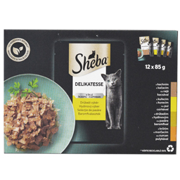 Sheba Hrana Umeda Pentru Pisici Adulte, Selectie De Pasare In Aspic 12x85g