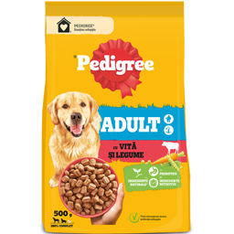 Pedigree Hrana Uscata Pentru Caini Adulti Cu Vita Si Legume 500g