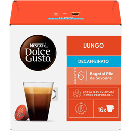 Nescafe Cafea Lungo Decaffeinato, 16 Capsule