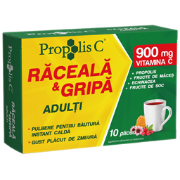 Supliment alimentar raceala si gripa pentru adulti, 8 plicuri