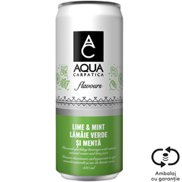 Aqua Carpatica Flavours Apa Minerala Naturala Carbogazoasa Lime & Mint 330ml