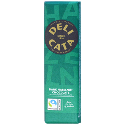 Delicata Ciocolata Neagra Cu Bucati De Alune De Padure Prajite 100g