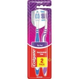 Colgate Periuta De Dinti Zigzag Medium, 2 Bucati