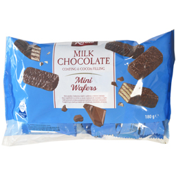 Kitbis Mini-napolitane Cu Crema Cu Cacao Si Glazura De Ciocolata Cu Lapte 180g