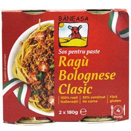 Baneasa Sos Pentru Paste Ragu Bolognese Clasic 2x180g