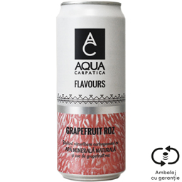 Bautura carbogazoasa cu apa minerala naturala si suc de grapefruit roz 330ml