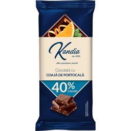 Kandia Ciocolata Cu 40% Cacao Si Coaja De Portocala Confiata 80g