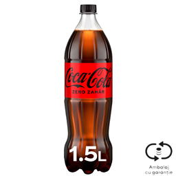 Coca-cola Zero Zahar Bautura Racoritoare Carbogazoasa 1.5l