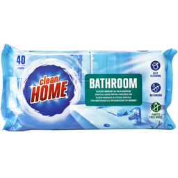 Clean Home Servetele Umede Pentru Curatarea Baii, 40 Bucati