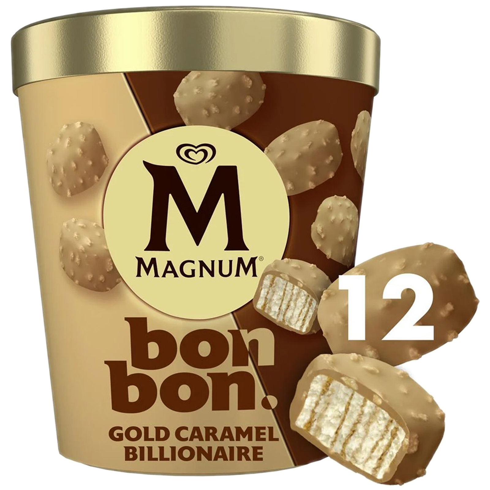 2 x Magnum Inghetata Gold Caramel Billionaire 204ml