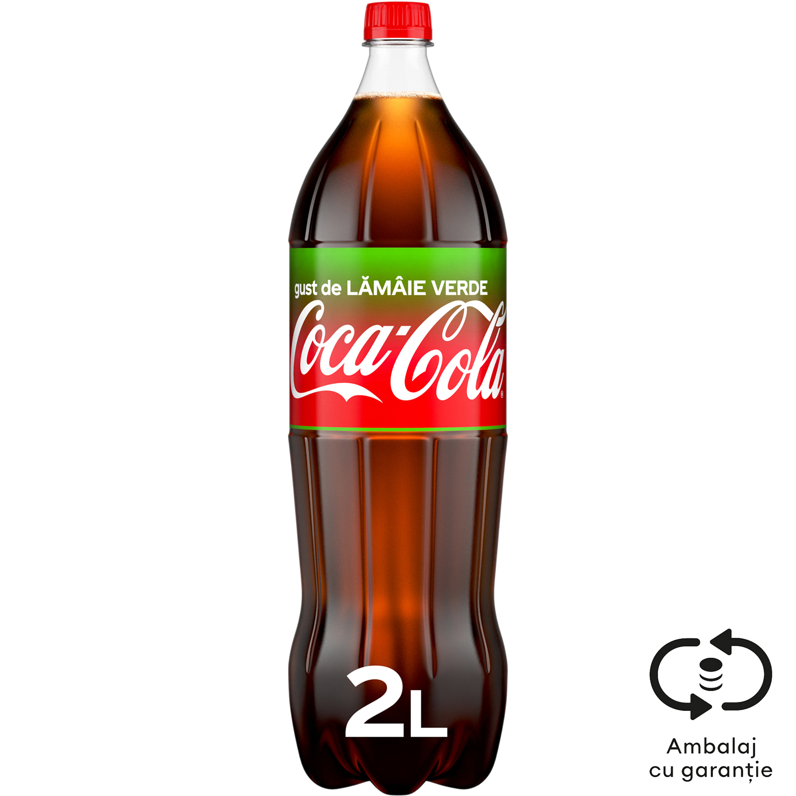 Bautura carbogazoasa cu gust de lamaie verde 2L
