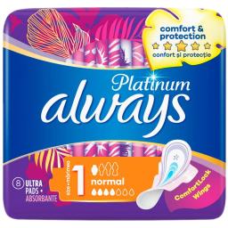Always Absorbante Marimea 1 Ultra Normal Plus, 8 Bucati