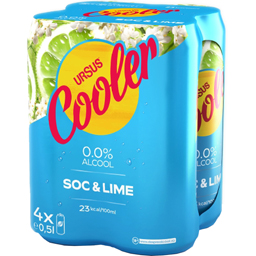 Bere fara alcool cu aroma de soc si lime 4x500ml