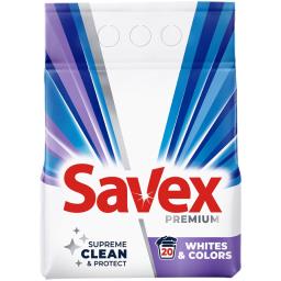 Savex Detergent Pudra Whites & Colors, 20 Spalari 2kg