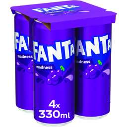 Fanta Bautura Racoritoare Carbogazoasa Cu Suc De Struguri 4x330ml