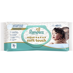 Pampers Servetele Umede Aqua Soft Touch, 60 Servetele
