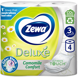 Zewa Hartie Igienica Deluxe Camomile Comfort, 3 Straturi, 4 Role