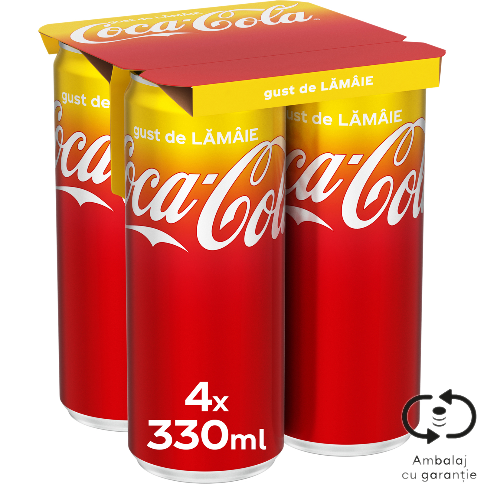 Bautura racoritoare carbogazoasa cu gust de lamaie 4x330ml