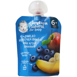 Gerber Piure Bio Cu Mar, Afine, Banana 90g