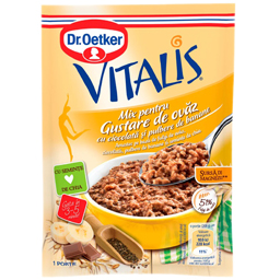 Dr. Oetker Mix Pentru Gustare De Ovaz, Cu Ciocolata Si Banane 56g