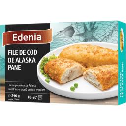 Edenia File De Cod De Alaska Pane 240g