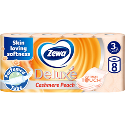 Zewa Hartie Igienica Deluxe Cashmere Peach, 3 Straturi, 8 Role