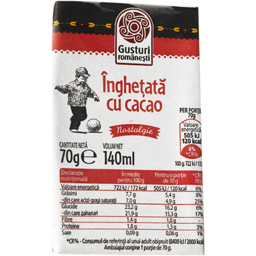 Gusturi Romanesti Inghetata Cu Aroma De Cacao 70g