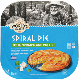 World's Market Placinta Cu Spanac, Branza Mizithra Si Branza, Congelata Rapid 1kg