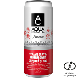 Aqua Carpatica Bautura Racoritoare Carbogazoasa Cu Suc De Capsune 0.33l