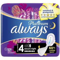 Always Absorbante Marimea 4 Secure Night, 5 Bucati