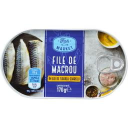 Fish Market File De Macrou In Ulei De Floarea-soarelui 170g