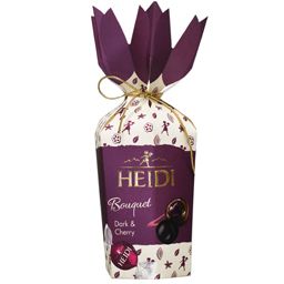 Praline cu ciocolata amaruie si cirese negre 120g