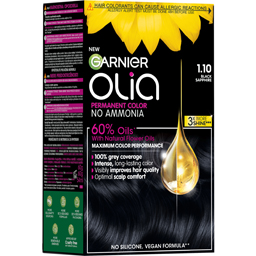 Garnier Vopsea Permanenta Pentru Par, Fara Amoniac, 1.10 Black Sapphire