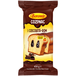 Boromir Cozonac Cu Crema De Ciocolata Si Rom 450g
