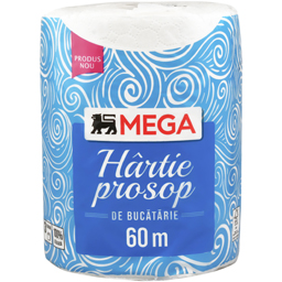 Mega Hartie Prosop De Bucatarie, 3 Straturi, 60m